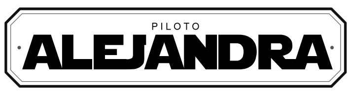 Placa de piloto personalizada con el nombre Alejandra