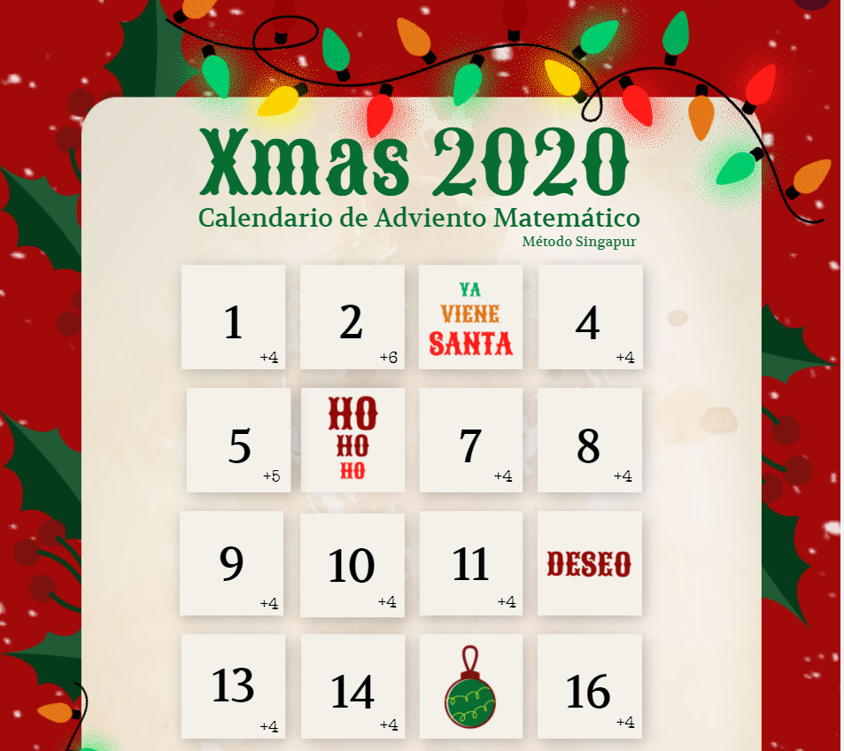Calendario de Adviento Matemático | Navidad - Diario de una profe